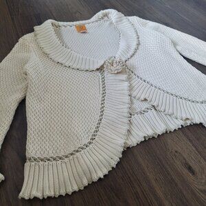 💙 Ruby Rd Knitted Warm Thick Cardigan Sweater Size XL Fairy Romantic Grandmacor